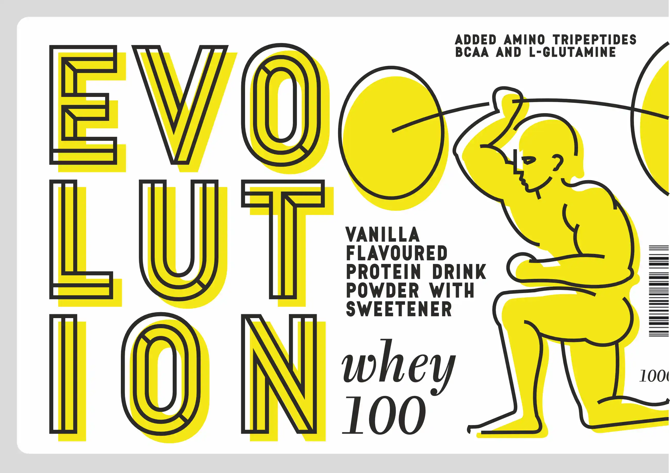 Conexfit Whey Evolution - design etikety proteinových doplňků.