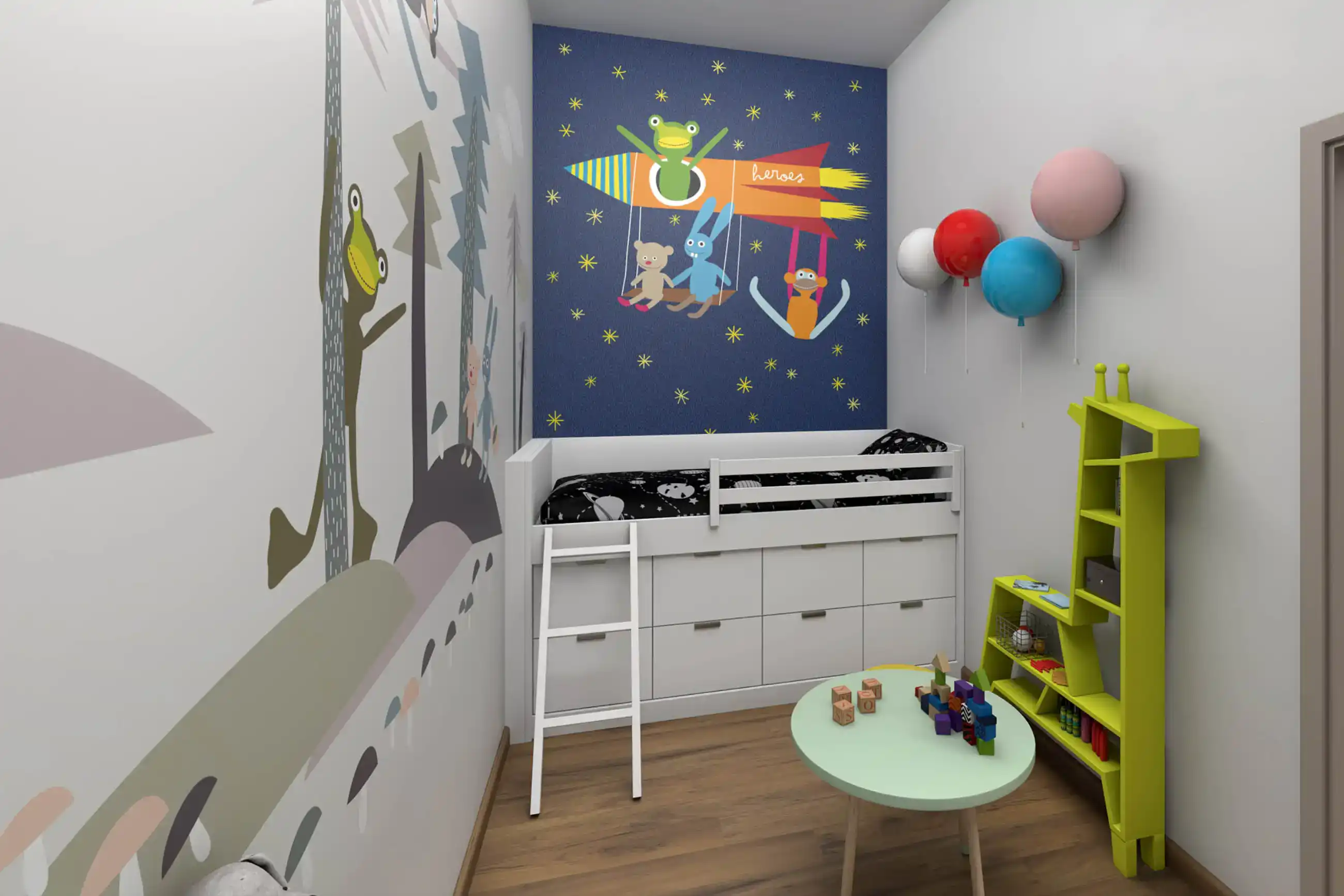 Design interiéru dětského pokoje.