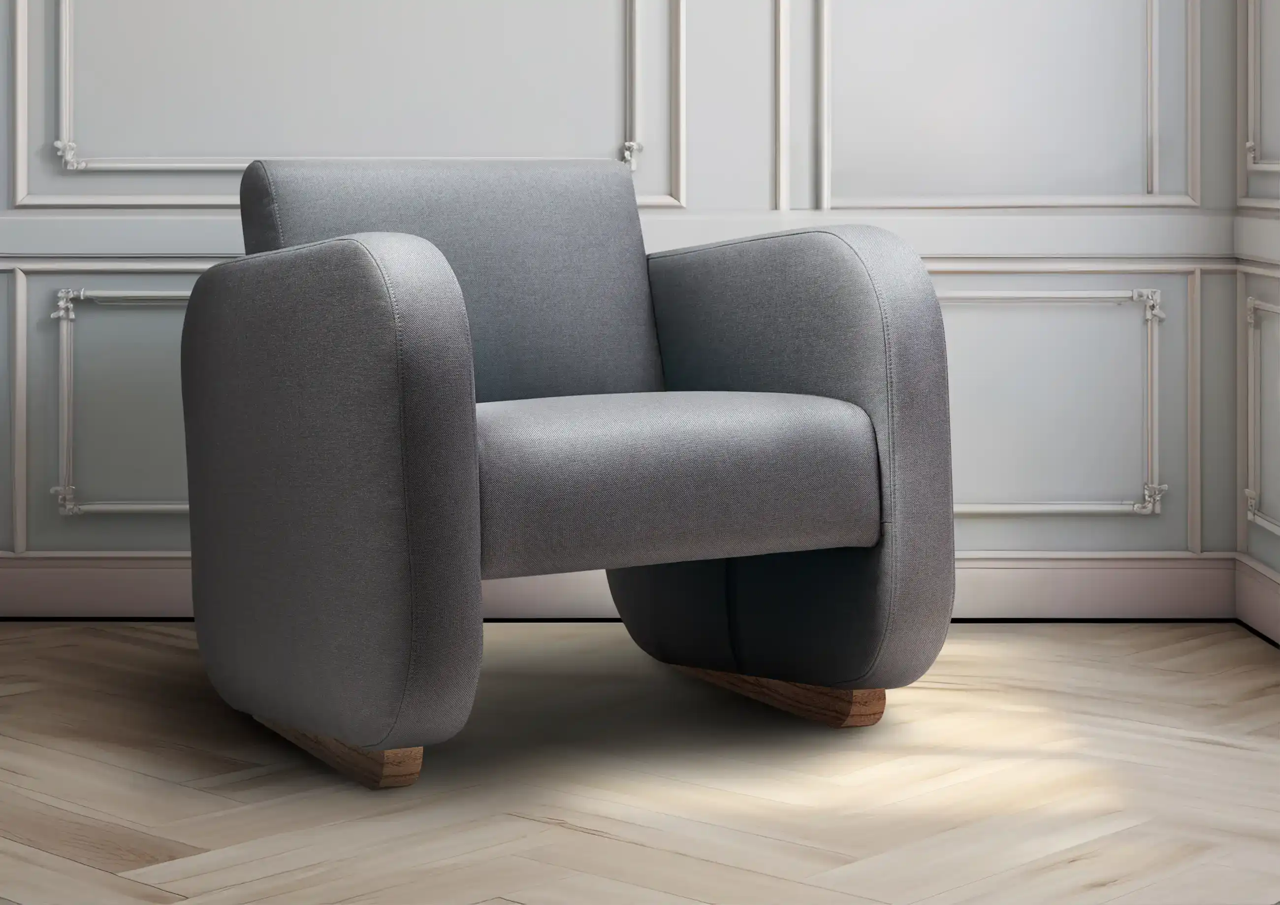 Design čalouněného křesla. Návrh a design nábytku.