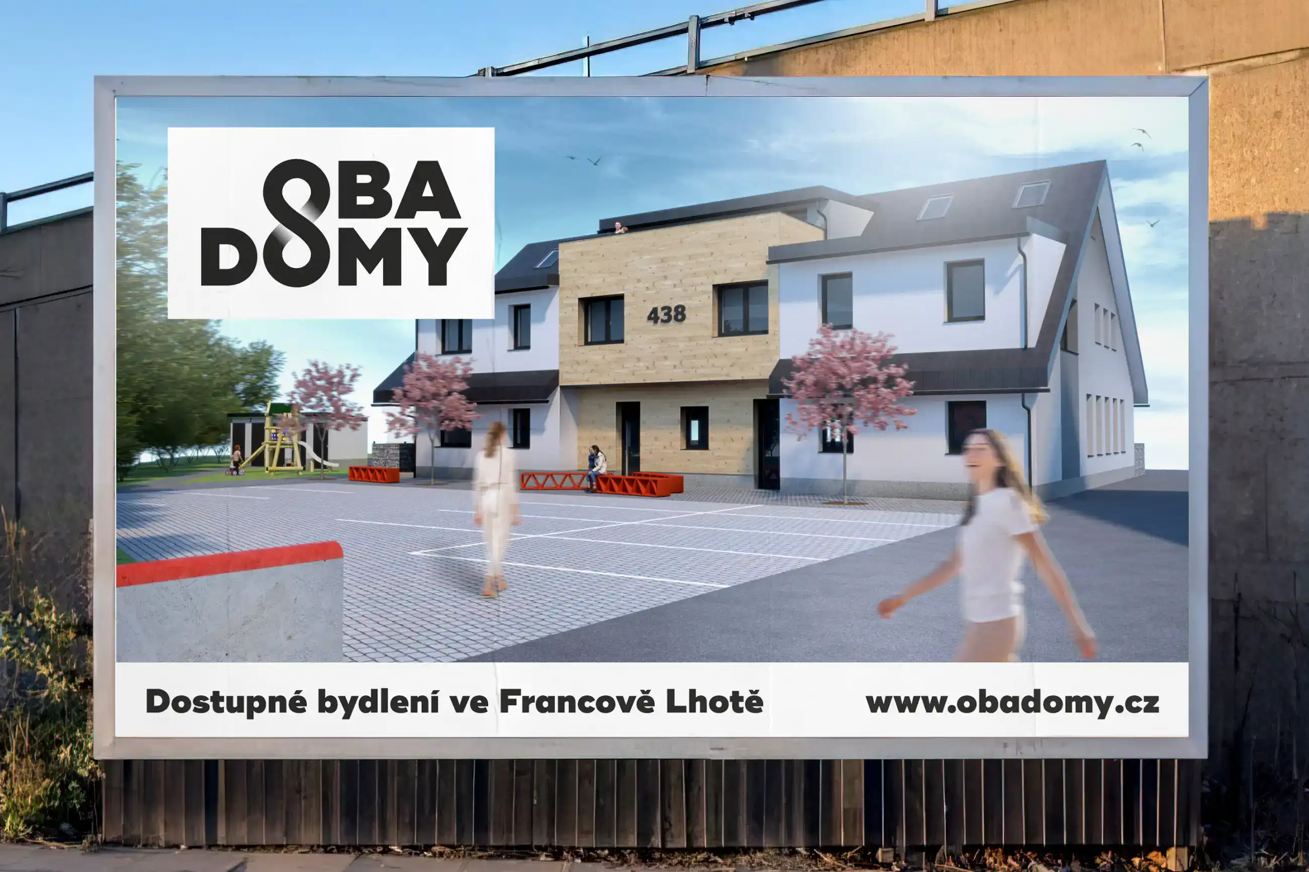 OBA DOMY billboard developerského projektu.