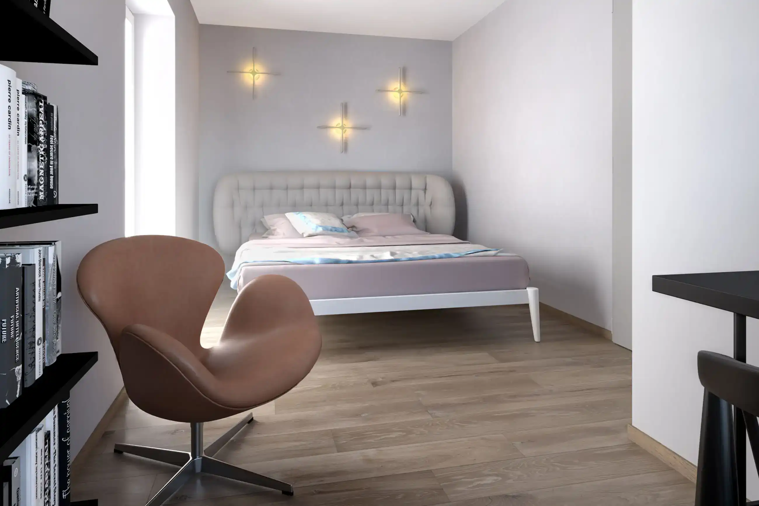 OBA DOMY design ložnice bytu.