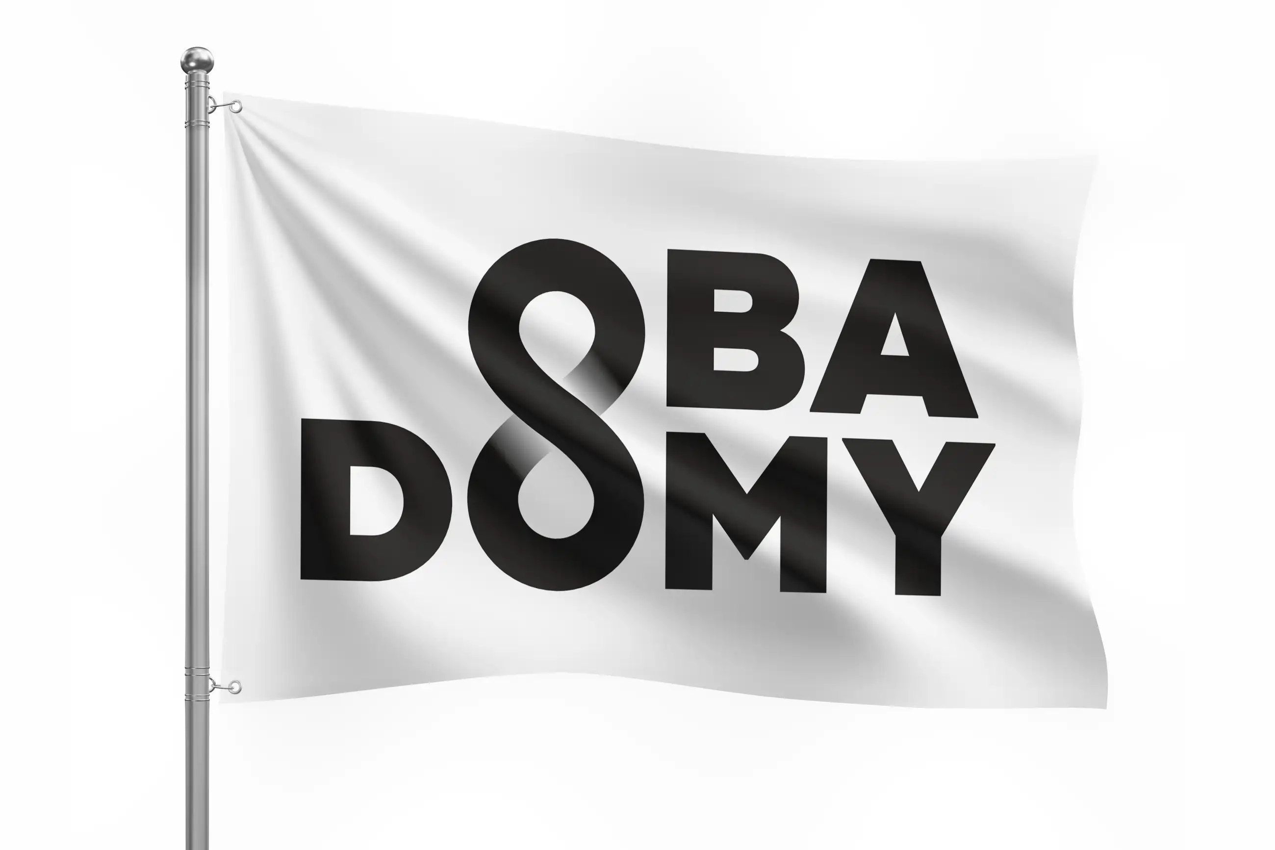 OBA DOMY firemní identita na vlajce.
