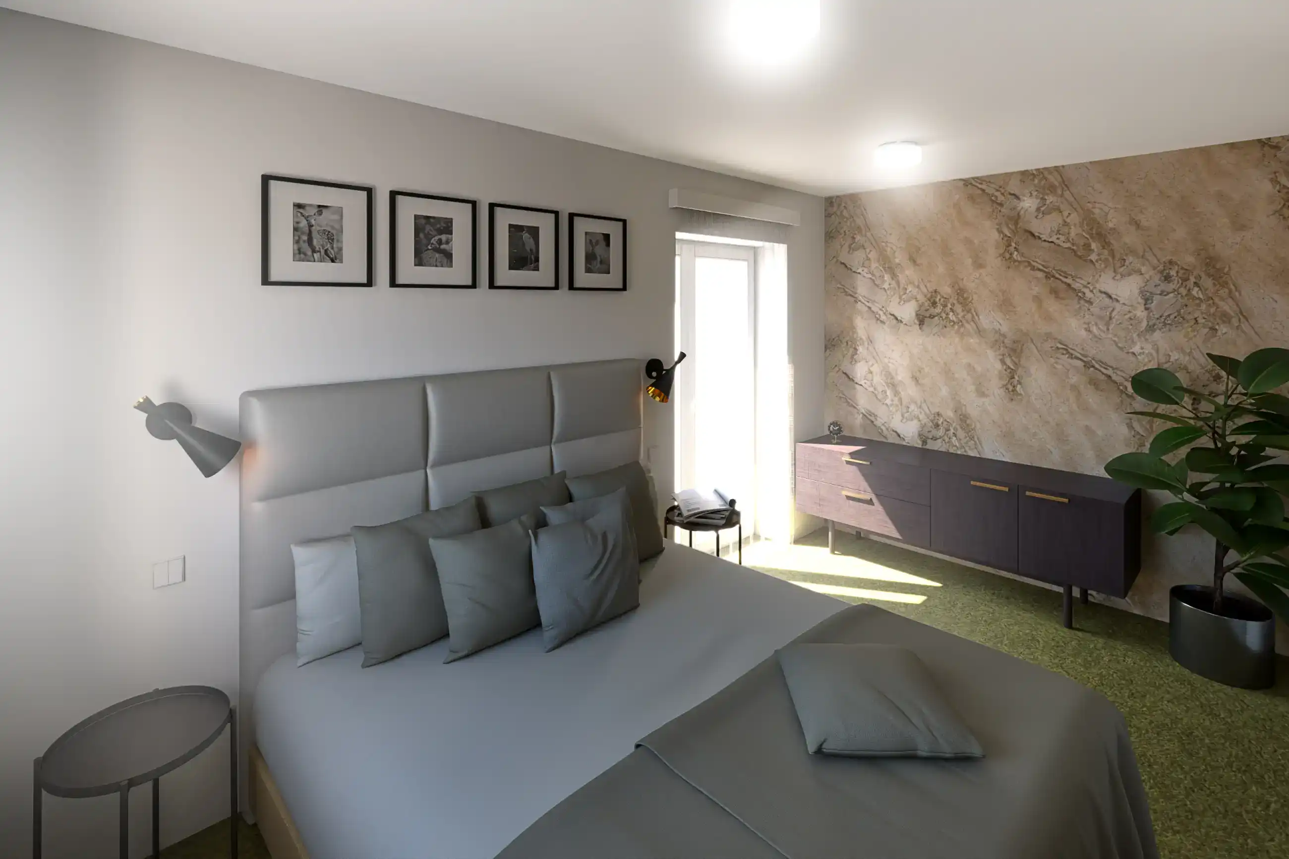 OBA DOMY design interiéru ložnice.